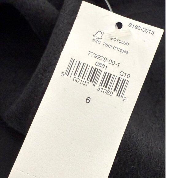 GAP HIGH RISE VEGAN FAUX LEATHER STRAIGHT LEG PANTS BLACK SIZE 6 NWT - Picture 6 of 12